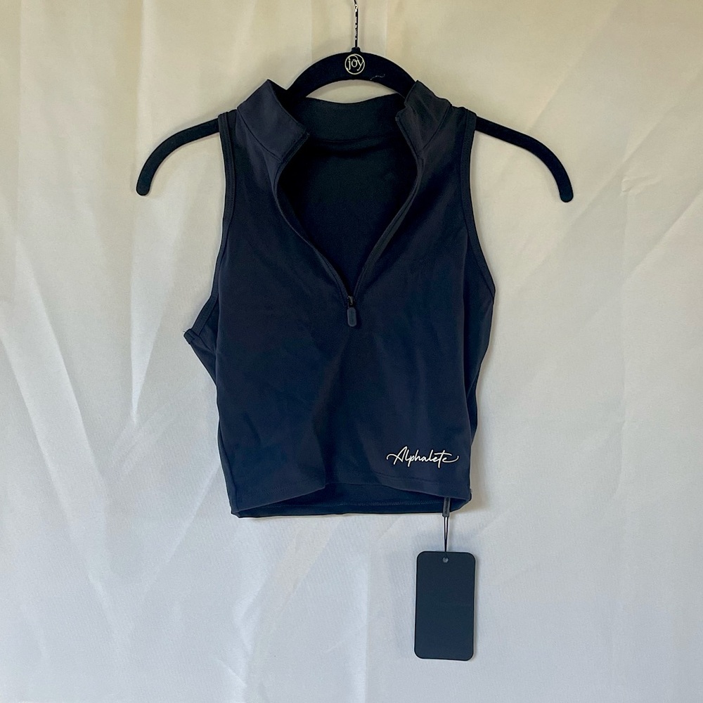 Cropped Quarter Zip Top
